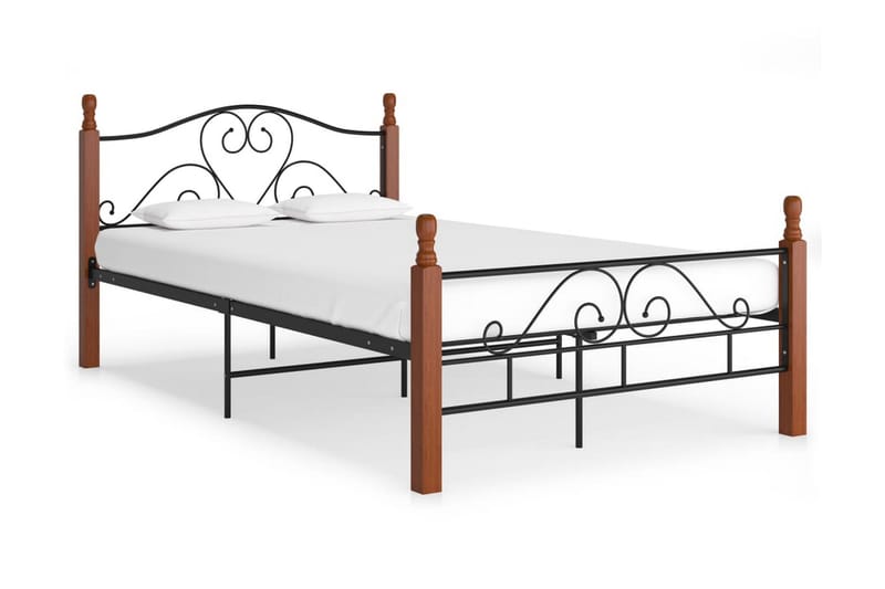 Sengeramme svart metall 120x200 cm - Svart - Møbler - Senger - Sengeramme & sengestamme