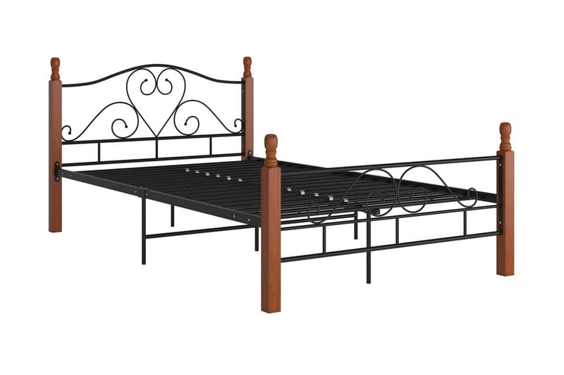 Sengeramme svart metall 120x200 cm - Svart - Møbler - Senger - Sengeramme & sengestamme