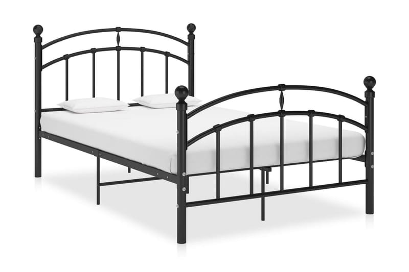 Sengeramme svart metall 120x200 cm - Svart - Møbler - Senger - Sengeramme & sengestamme