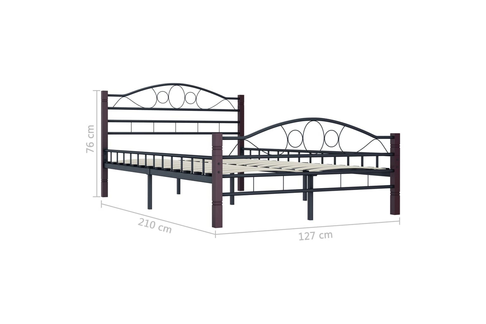 Sengeramme svart metall 120x200 cm - Møbler - Senger - Sengeramme & sengestamme