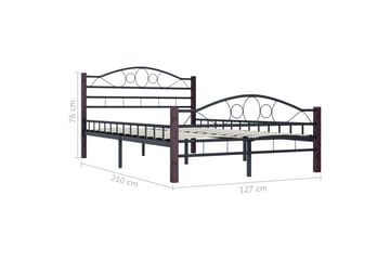 Sengeramme svart metall 120x200 cm - Møbler - Senger - Sengeramme & sengestamme