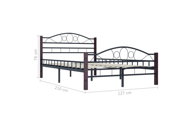 Sengeramme svart metall 120x200 cm - Møbler - Senger - Sengeramme & sengestamme