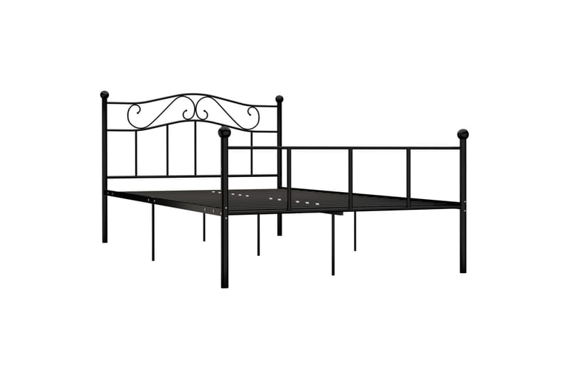 Sengeramme svart metall 140x200 cm - Svart - Møbler - Senger - Sengeramme & sengestamme