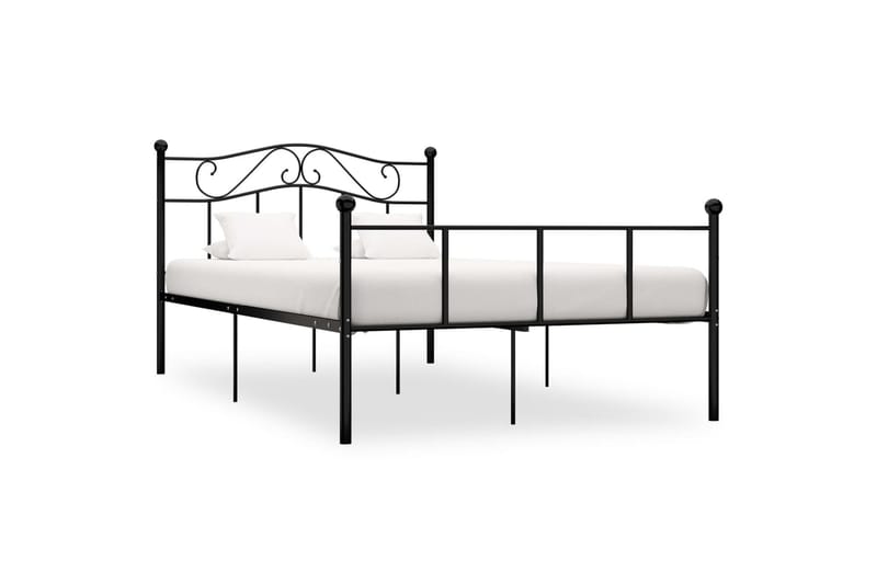 Sengeramme svart metall 140x200 cm - Svart - Møbler - Senger - Sengeramme & sengestamme