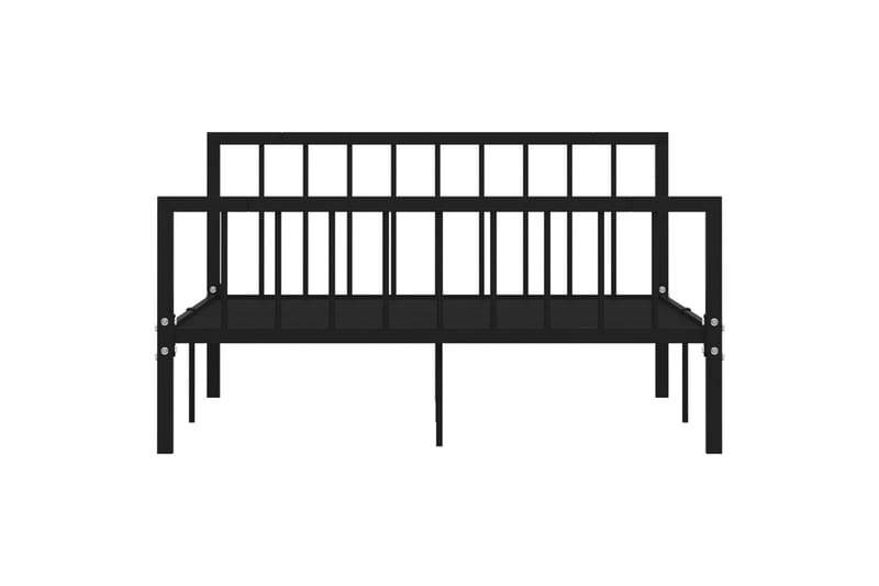 Sengeramme svart metall 140x200 cm - Svart - Møbler - Senger - Sengeramme & sengestamme