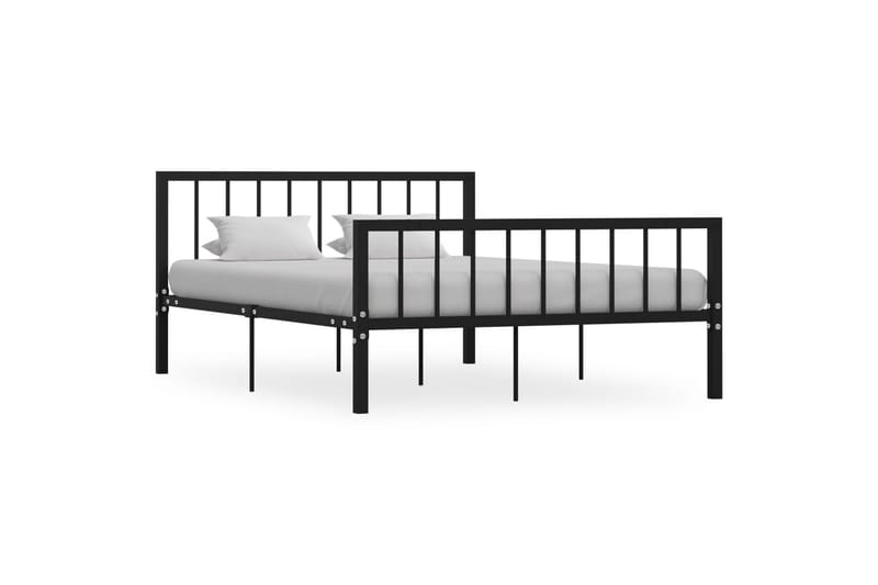 Sengeramme svart metall 140x200 cm - Svart - Møbler - Senger - Sengeramme & sengestamme