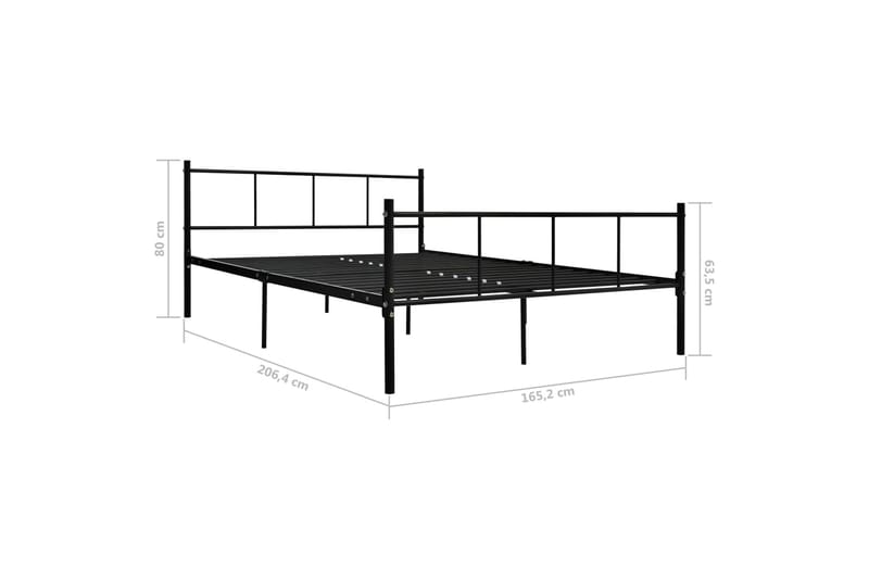 Sengeramme svart metall 160x200 cm - Møbler - Senger - Sengeramme & sengestamme