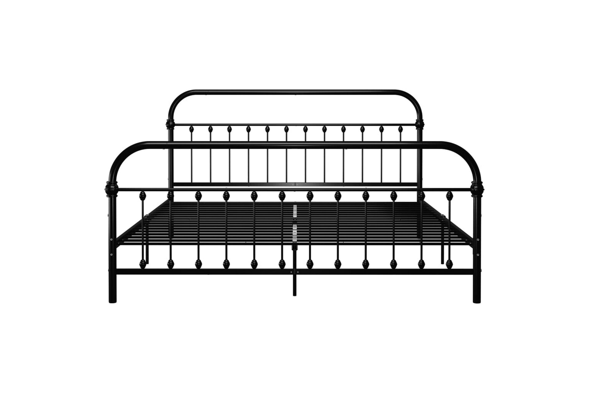 Sengeramme svart metall 180x200 cm - Svart - Møbler - Senger - Sengeramme & sengestamme