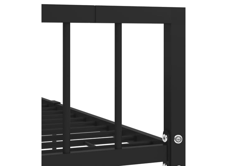 Sengeramme svart metall 180x200 cm - Svart - Møbler - Senger - Sengeramme & sengestamme