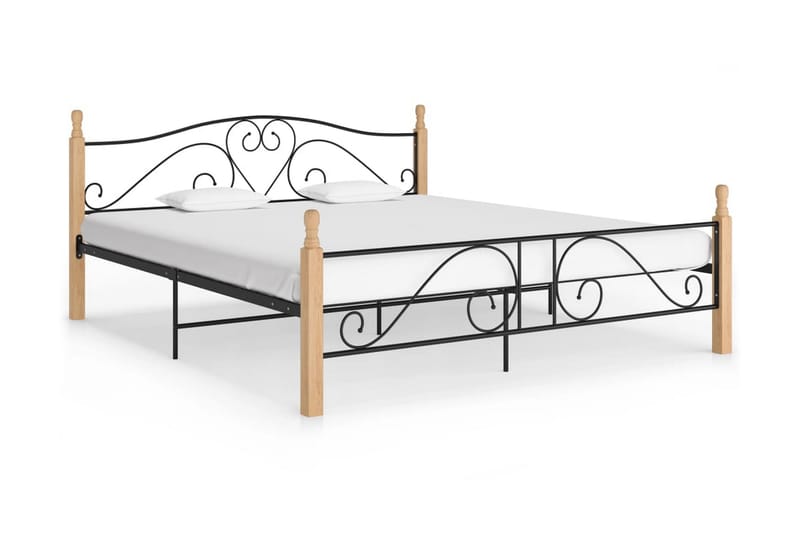 Sengeramme svart metall 180x200 cm - Svart - Møbler - Senger - Sengeramme & sengestamme