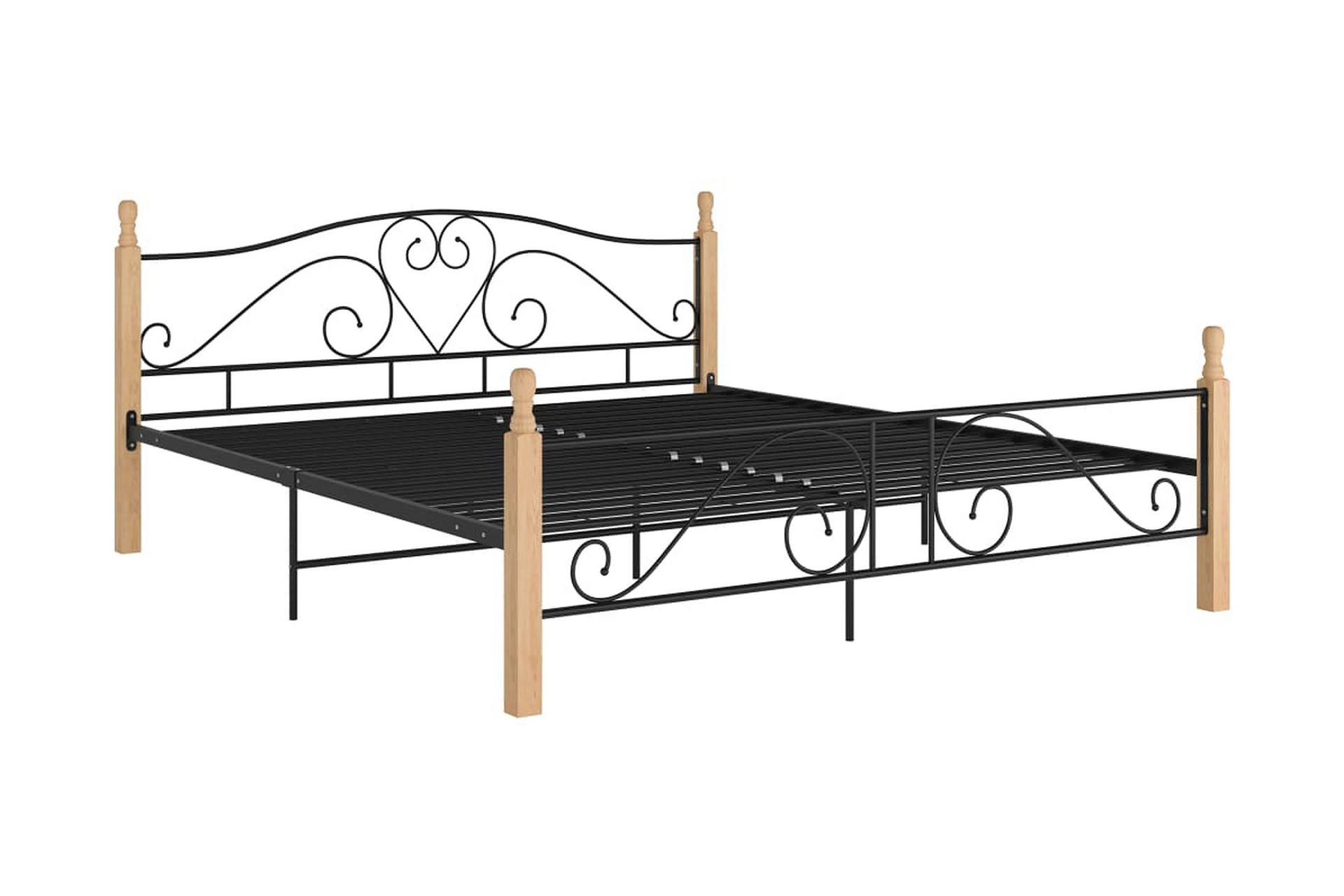 Sengeramme svart metall 180x200 cm - Svart - Møbler - Senger - Sengeramme & sengestamme