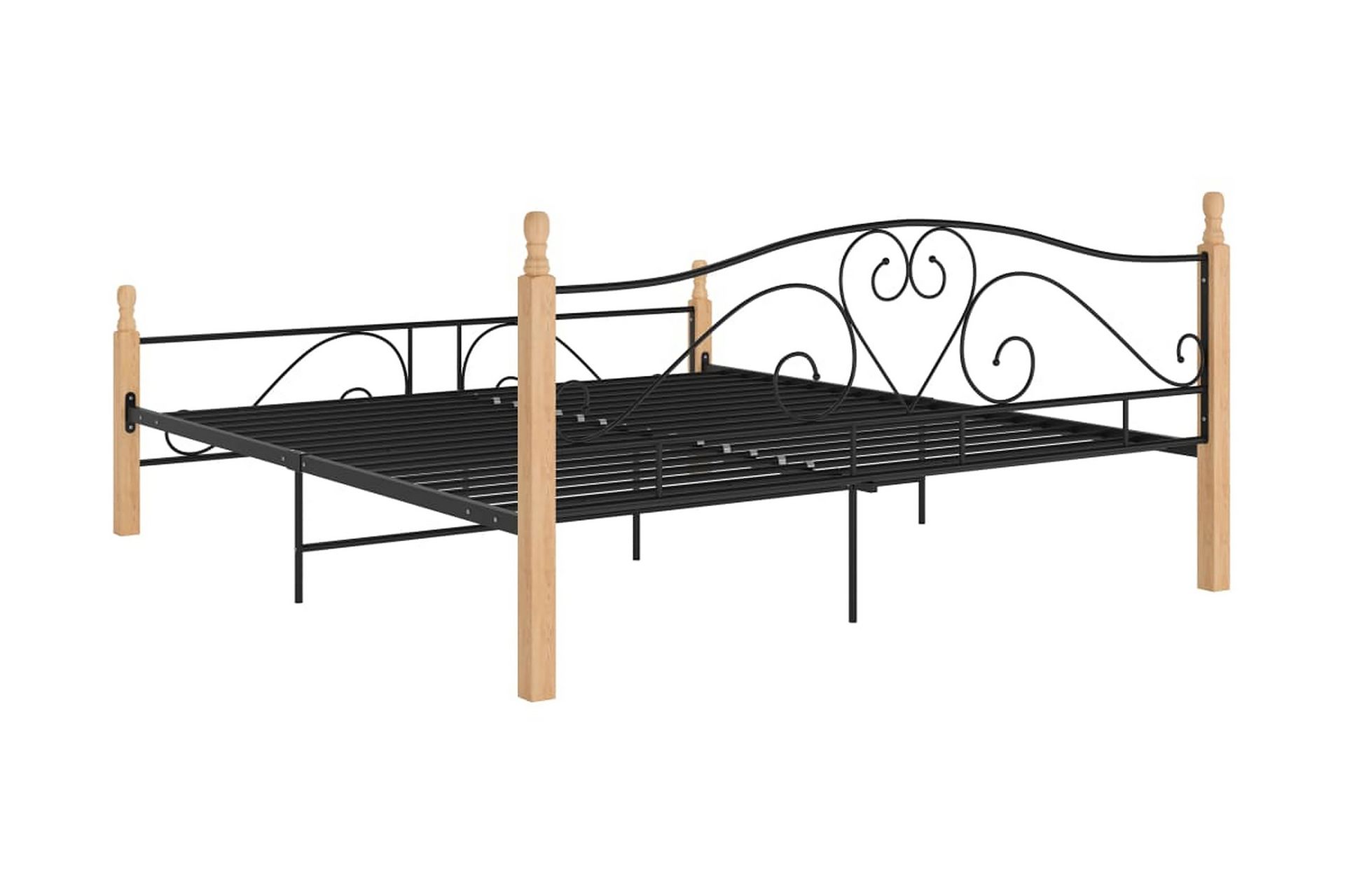 Sengeramme svart metall 180x200 cm - Svart - Møbler - Senger - Sengeramme & sengestamme
