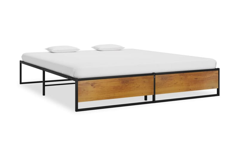 Sengeramme svart metall 200x200 cm - Svart - Møbler - Senger - Sengeramme & sengestamme