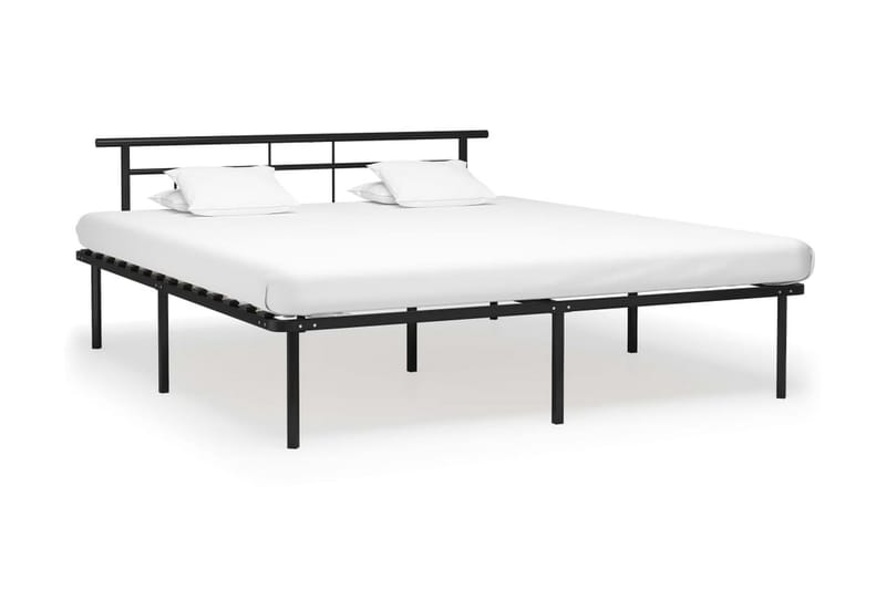 Sengeramme svart metall 200x200 cm - Svart - Møbler - Senger - Sengeramme & sengestamme