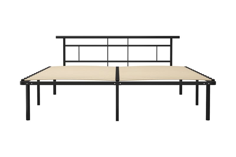Sengeramme svart metall 200x200 cm - Svart - Møbler - Senger - Sengeramme & sengestamme