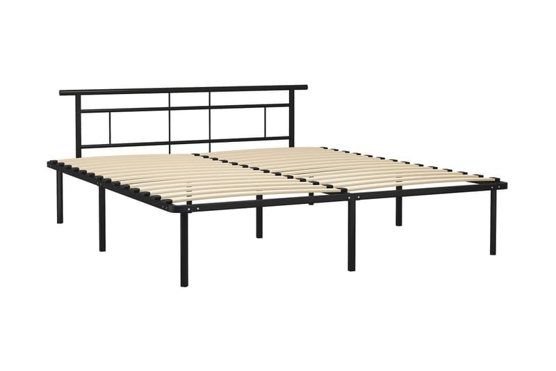 Sengeramme svart metall 200x200 cm - Svart - Møbler - Senger - Sengeramme & sengestamme
