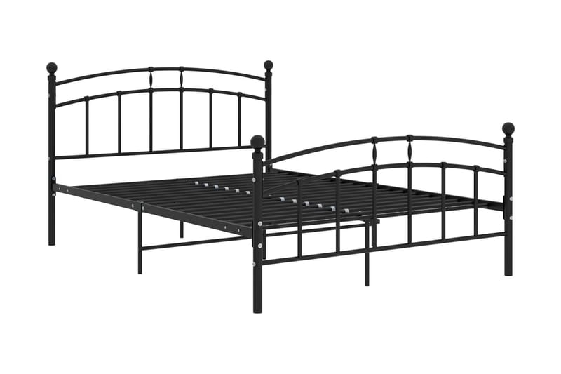 Sengeramme svart metall 200x200 cm - Svart - Møbler - Senger - Sengeramme & sengestamme
