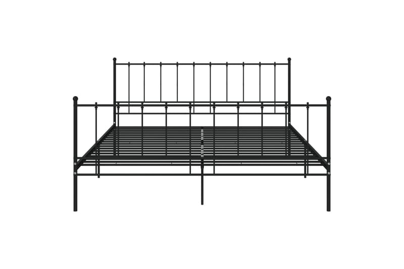 Sengeramme svart metall 200x200 cm - Svart - Møbler - Senger - Sengeramme & sengestamme