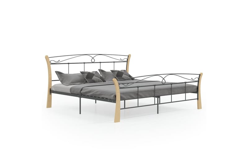 Sengeramme svart metall 200x200 cm - Svart - Møbler - Senger - Sengeramme & sengestamme