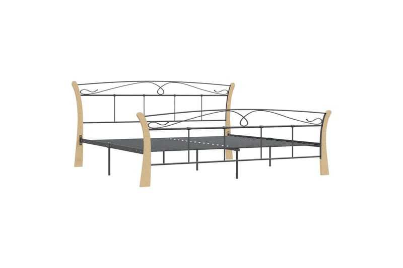 Sengeramme svart metall 200x200 cm - Svart - Møbler - Senger - Sengeramme & sengestamme