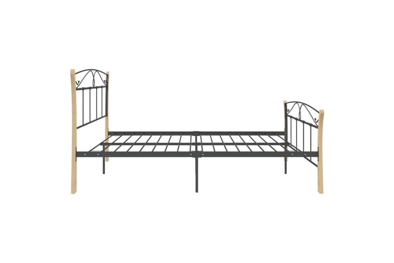 Sengeramme svart metall 200x200 cm - Svart - Møbler - Senger - Sengeramme & sengestamme