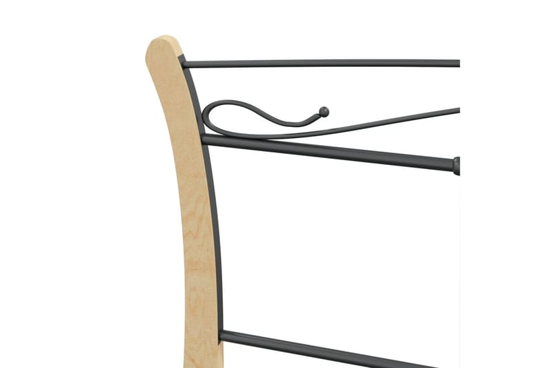 Sengeramme svart metall 200x200 cm - Svart - Møbler - Senger - Sengeramme & sengestamme