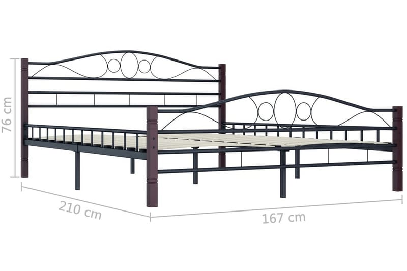 Sengeramme svart metall 200x200 cm - Møbler - Senger - Sengeramme & sengestamme