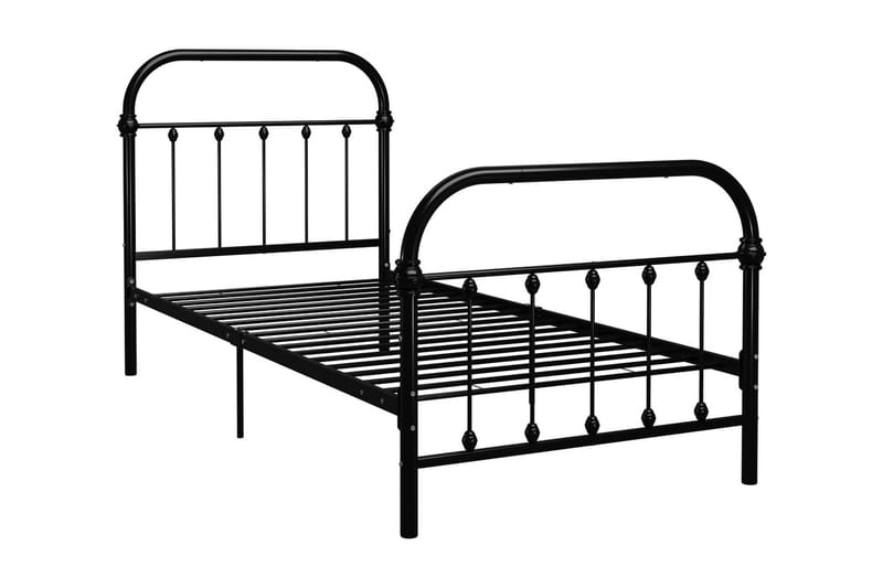 Sengeramme svart metall 90x200 cm - Svart - Møbler - Senger - Sengeramme & sengestamme