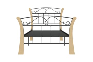 Sengeramme svart metall 90x200 cm - Svart - Møbler - Senger - Sengeramme & sengestamme