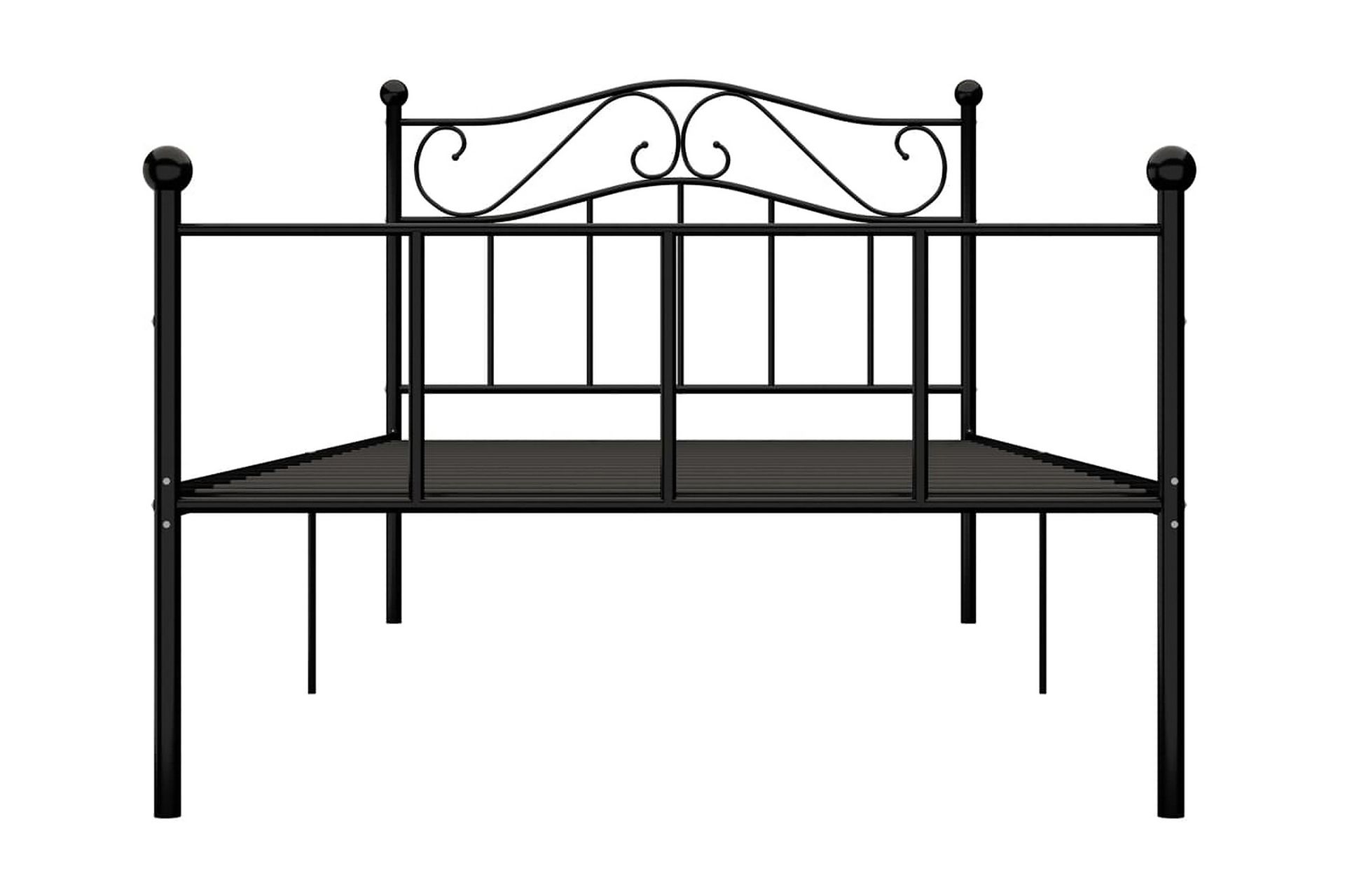 Sengeramme svart metall 90x200 cm - Møbler - Senger - Sengeramme & sengestamme