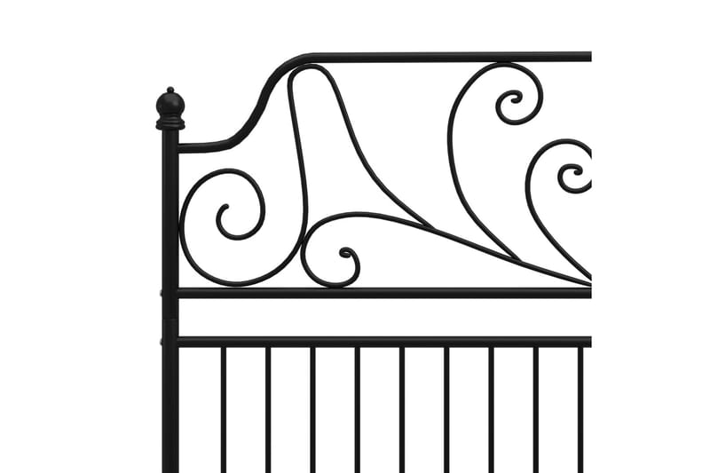 Sengeramme svart metall og kryssfiner 140x200 cm - Svart - Møbler - Senger - Sengeramme & sengestamme