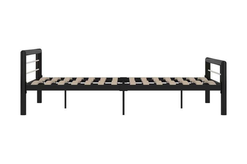 Sengeramme svart og hvit metall 140x200 cm - Svart - Møbler - Senger - Sengeramme & sengestamme