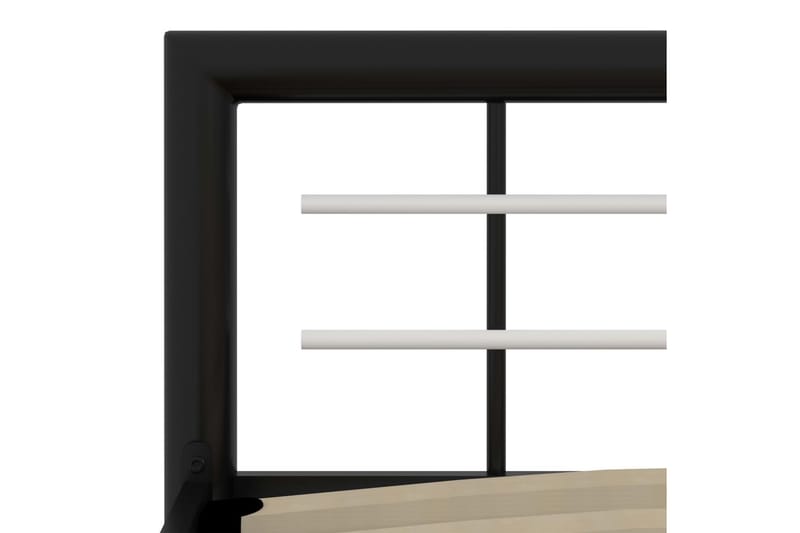 Sengeramme svart og hvit metall 160x200 cm - Svart - Sengeramme & sengestamme