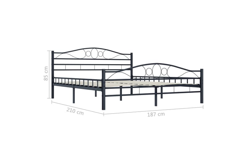 Sengeramme svart stål 180x200 - Møbler - Senger - Sengeramme & sengestamme