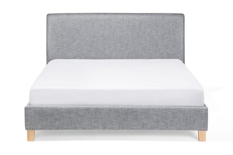 Sennez Sengepakke – Dobbeltseng 160x200 cm i Stoff med Sengegavl + Overmadrass, Grå