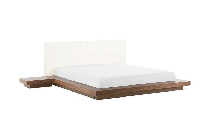 Silversmith Sengepakke – Dobbeltseng 160x200 cm i Stoff med Sengegavl + Overmadrass, Hvit