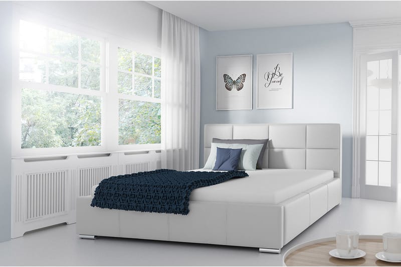 Sirdal Seng 180x200 - Hvit - Møbler - Senger - Sengeramme & sengestamme