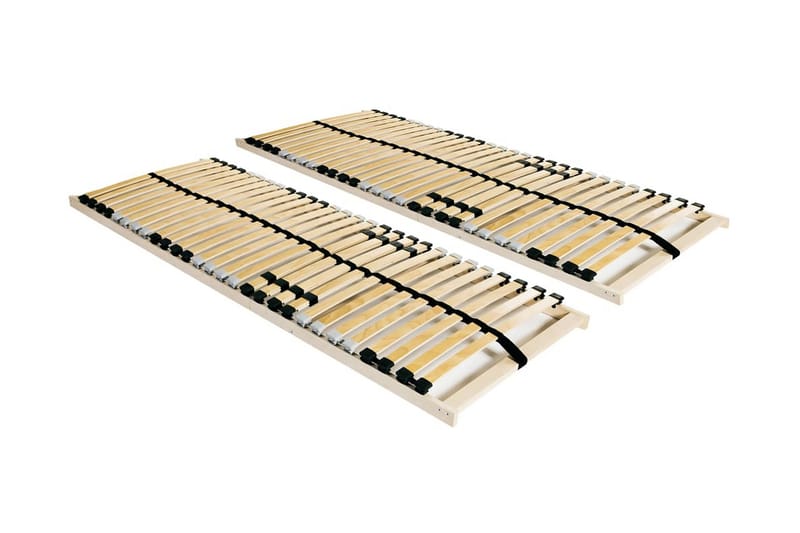 Spilebaser 2 stk med 28 lameller 7 soner 90x200 cm - Møbler - Senger - Sengeramme & sengestamme