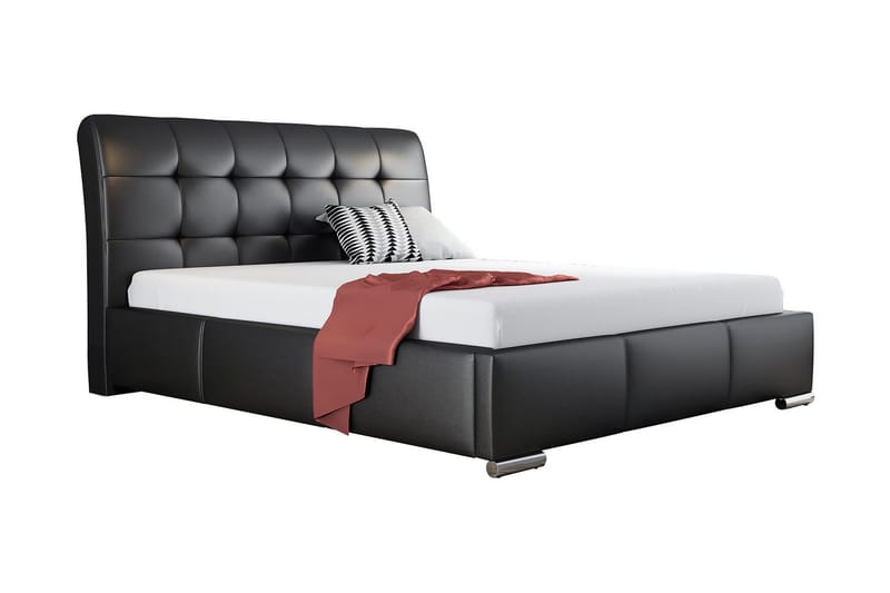 Stavanger Seng med Oppbevaring 160x200, Svart