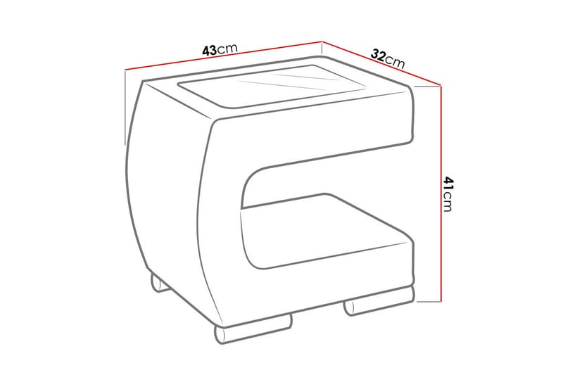 Stavanger Seng med Oppbevaring 180x200 - Svart - Møbler - Senger - Sengeramme & sengestamme