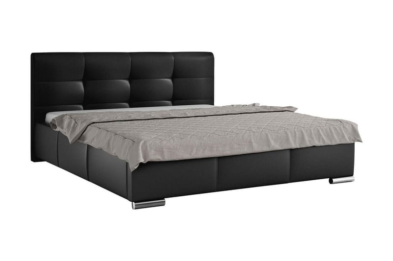 Strandrud Seng 140x200 - Svart - Møbler - Senger - Sengeramme & sengestamme