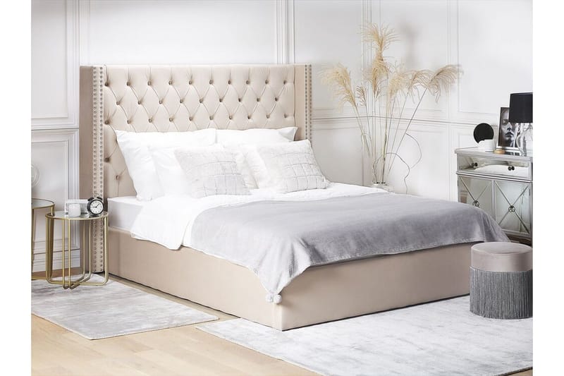 Tajueco Dobbeltseng 180x200 cm - Beige - Møbler - Senger - Sengeramme & sengestamme