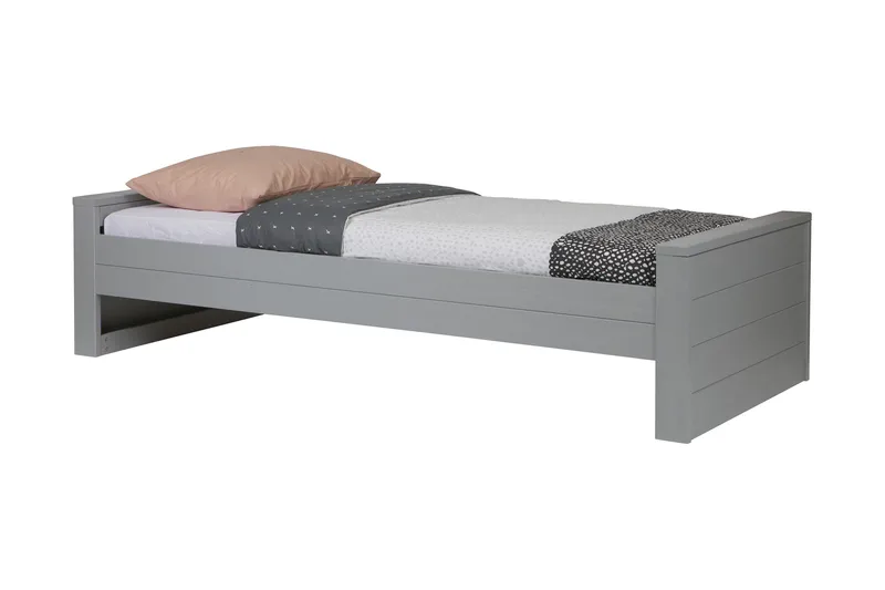 Tenney Sengeramme 90x200, Lysegrå Furu