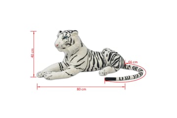 Tigerleke Plysj Hvit XXL - Hvit - Møbler - Senger - Sengeramme & sengestamme
