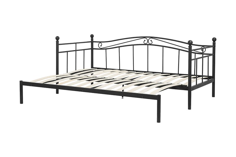 Tulle Dobbeltseng 90-180 | 200 cm - Svart - Møbler - Senger - Sengeramme & sengestamme