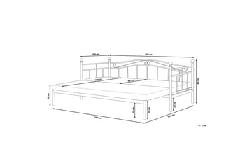 Tulle Dobbeltseng 90-180 | 200 cm - Svart - Møbler - Senger - Sengeramme & sengestamme