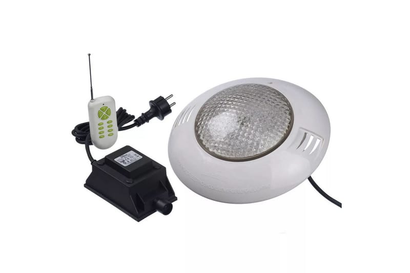 Ubbink Spotlys til basseng fjernkontroll 406 LED flerfarget - Hvit - Sengeramme & sengestamme