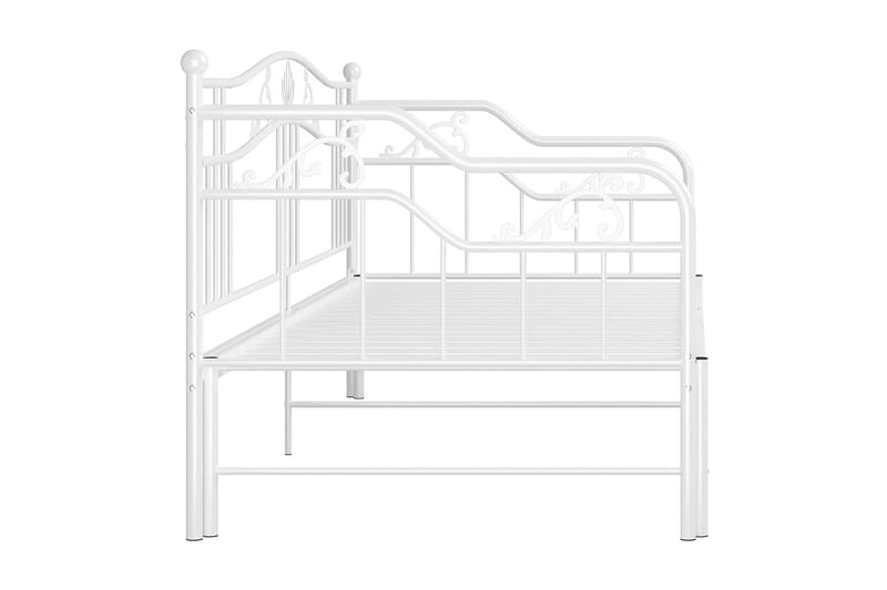 Uttrekkbar ramme til sovesofa hvit metall 90x200 cm - Hvit - Møbler - Senger - Sengeramme & sengestamme