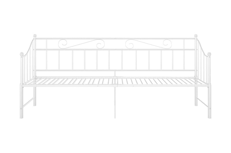 Uttrekkbar ramme til sovesofa hvit metall 90x200 cm - Hvit - Møbler - Senger - Sengeramme & sengestamme