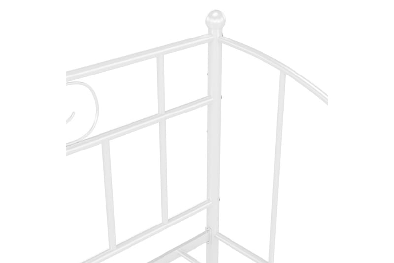 Uttrekkbar ramme til sovesofa hvit metall 90x200 cm - Hvit - Møbler - Senger - Sengeramme & sengestamme